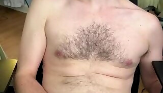 Hairy boy moans and cums (loop)
