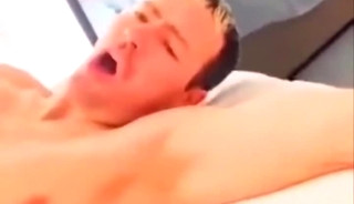 A hotel employee surprises a guest in the shower and fucks him