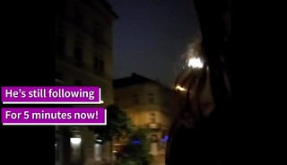 Sissy Haylee s Public Fun in Budapest Cum walk Flashing