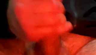 Solo stroking with heavy cum