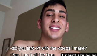 Straight Latino's first gay blowjob and raw anal fucking in a hardcore foursome