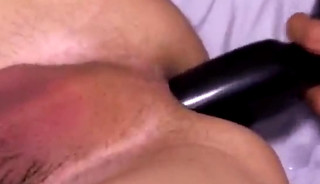latino duo barefuck with buttplug and cumming inside