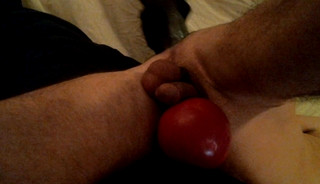 thick juicy dildo goes deepest on my back. relaxed hole hit that spot