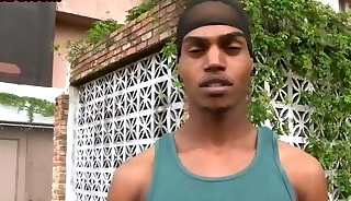 Interracial inked stud fucks Nubian asshole for money