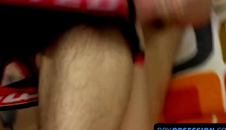 Skinny lad with huge cock tugs on his meat and moans loudly in ecstasy