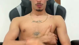 Young, hairy guy cumming a lot.
