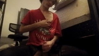 Femboy In Lingerie Fucks Himself W/ Dildo And Creams Himself!