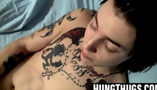 Blinx strokes his cock furiously before blasting cum