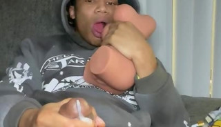 Pablo playin with his toy