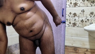 Soap foam applying on my sexy body