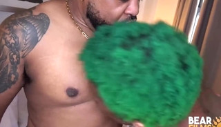BEARFILMS Inked Bear Anthony Grey Rides DJ Thunder Monster Cock