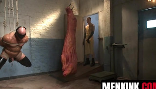 Christian Wilde plunges deep inside his bound captive Coby Mitchell