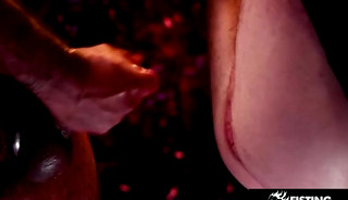 FISTING INFERNO - Seedy Nightclub Sling Fuck - Pup Hades Fists & Pounds Jace Starr Raw