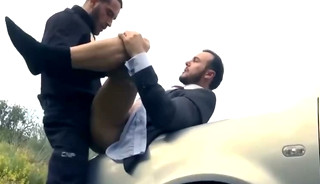 policeman fucks business man