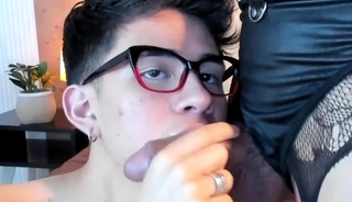 Beautiful Fag Teen Nerd with Braces