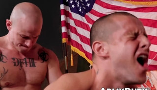 Sergeant Nikko Carr slams his massive cock to his new recruit Vince Vega
