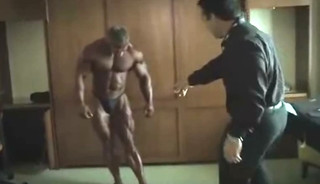 Flex Lewis Sexy Posing In A Hotel Room And Onstage