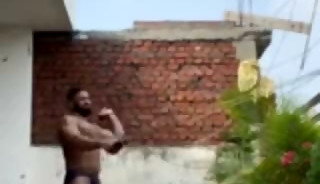 Desi Bodybuilder Working Out In Skimpy Underwear