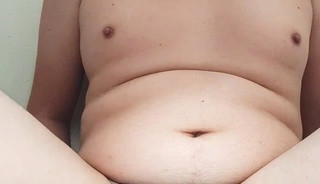 Chubby Boy Playing With Two Dildos