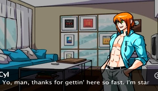 Juicy and hard blowjob, gay friends having sex, animation from the game