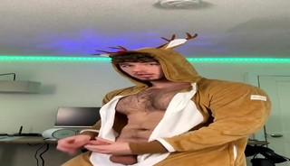 Joshbigosh Jacking Off While Wearing A Deer Suit