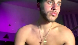 Hairy Guy Stroking His Mushroom Dick
