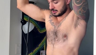 Hot dude workout