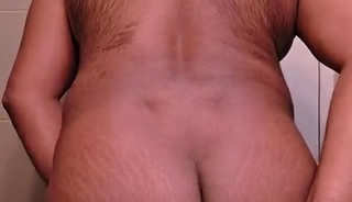 Self ass fuck and cum