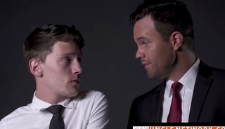 Naughty twink barebacks then blessed with Mormon elders creampie
