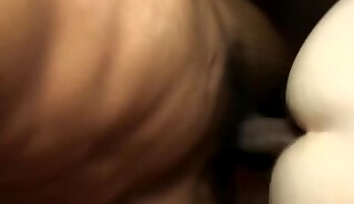 Ebony jock barebacks blond nerd until he cums hard