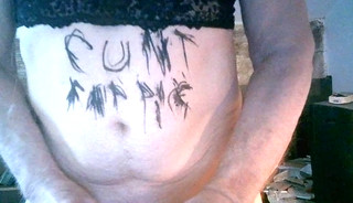 Smoking fuckpig slag Sarah's piss drinking, anal penetration, and wanking humiliation