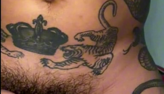 Str8 Curious Muscular Tattoo Asian Bear first time gay sex
