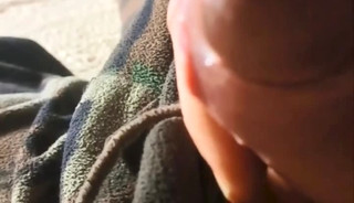 Edging my uncut cock leaking precum
