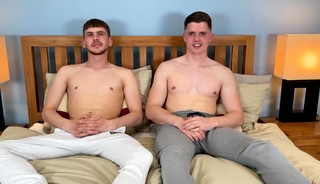 Straight Lads Wank & Suck Each Others Huge Hard Uncut Cocks & Shoot their Loads!