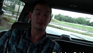 Twink sucks black shlong for cum on chin