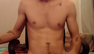 Gay boy masturbating from his room