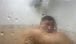 Latino Hunk Barebacks Bottom in Bathroom