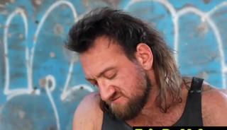 Rough Hairy Alpha barebacking outdoors in public
