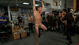 Young Stud Is Bound for the First Time at Mr. S Leather
