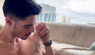 a friend of daddy's needed a foot massage