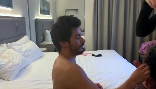 Sexy guy with CD