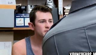 Straight perp detained and ass fucked by gay LP Officer