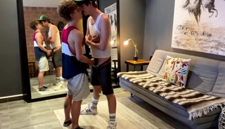 Big Jonah fucks and creams little curly boy Troy