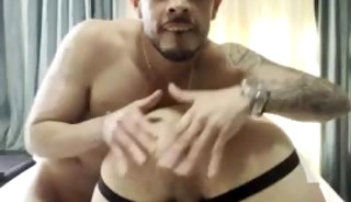hot daddy gets hole wrecked by sexy latin hunk
