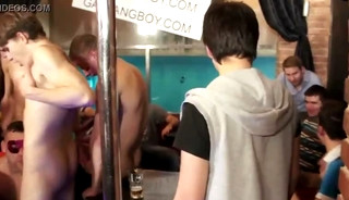 Chris Hollander and A Group Of Other Hot Guys At A Gay Strip Club