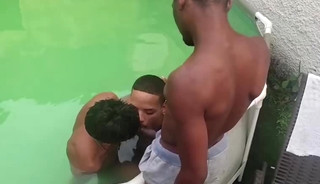 I got caught in the middle of all sorts of naughty things in the pool with my boyfriend, and my