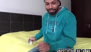 Straight Latino barebacked POV and takes cum in mouth