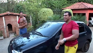Gay outdoor blowjob and sex