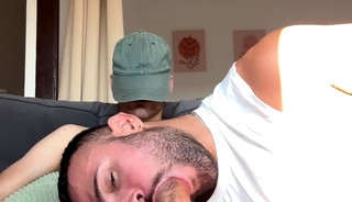 Playing with a big dick
