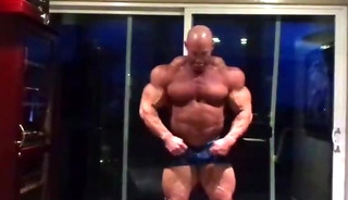 Jon Andersen Sexy Posing and Flexing in Dark Blue Boxer Briefs